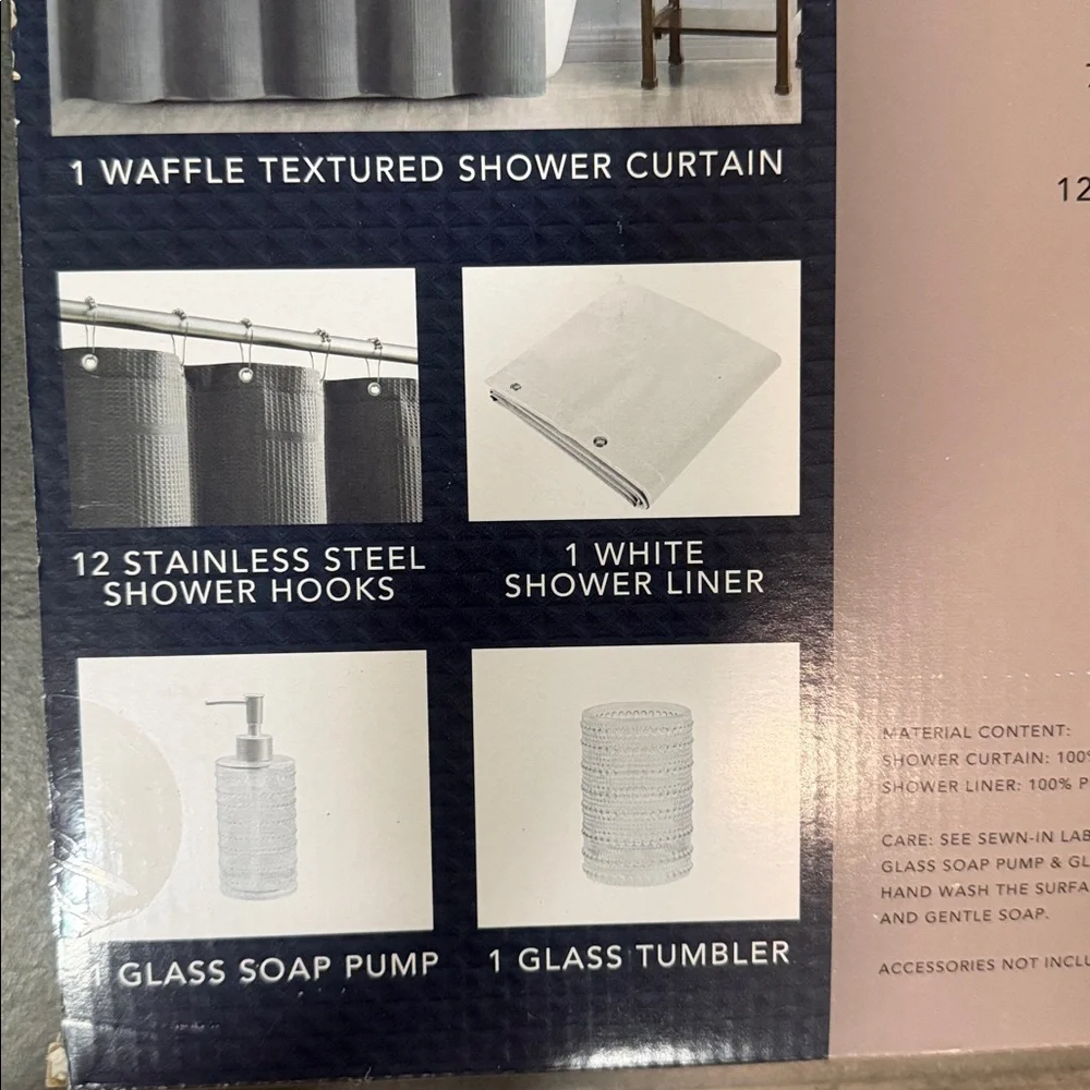 NEW! Nueva Spa 5 piece bath set, Gray